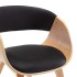 Sillas de comedor 2 uds madera curvada y cuero sintético