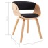 Sillas de comedor 2 uds madera curvada y cuero sintético