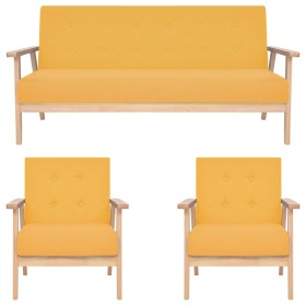 Juego de sofás de 3 piezas tela