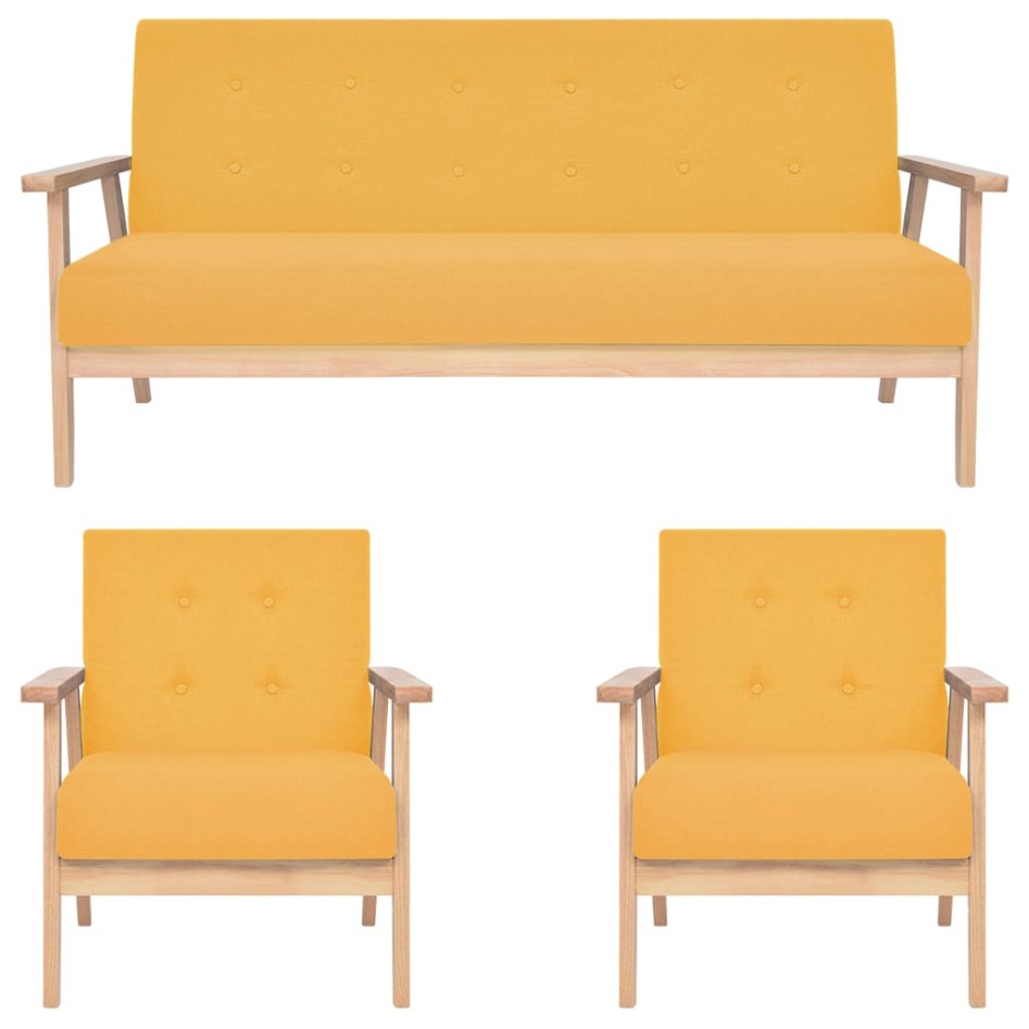 Juego de sofás de 3 piezas tela