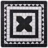 Mesa y sillas de bistró 3 pzas mosaico cerámica negro y