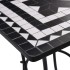 Mesa y sillas de bistró 3 pzas mosaico cerámica negro y