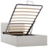 Cama canapé hidráulica cuero sintético blanco 100x200