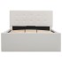 Cama canapé hidráulica cuero sintético blanco 100x200