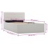 Cama canapé hidráulica cuero sintético blanco 100x200