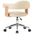 Silla de comedor giratoria madera curvada cuero sintético
