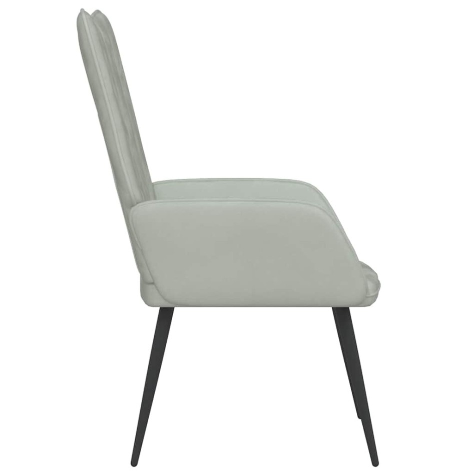 Sillón de relax de terciopelo gris
