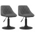 Sillas de comedor giratorias 2 unidades terciopelo gris