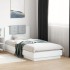 Estructura de cama con cabecero y luces LED blanco 90x190