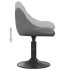 Sillas de comedor giratorias 2 unidades terciopelo gris