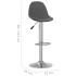 Taburetes de cocina 2 unidades tela gris