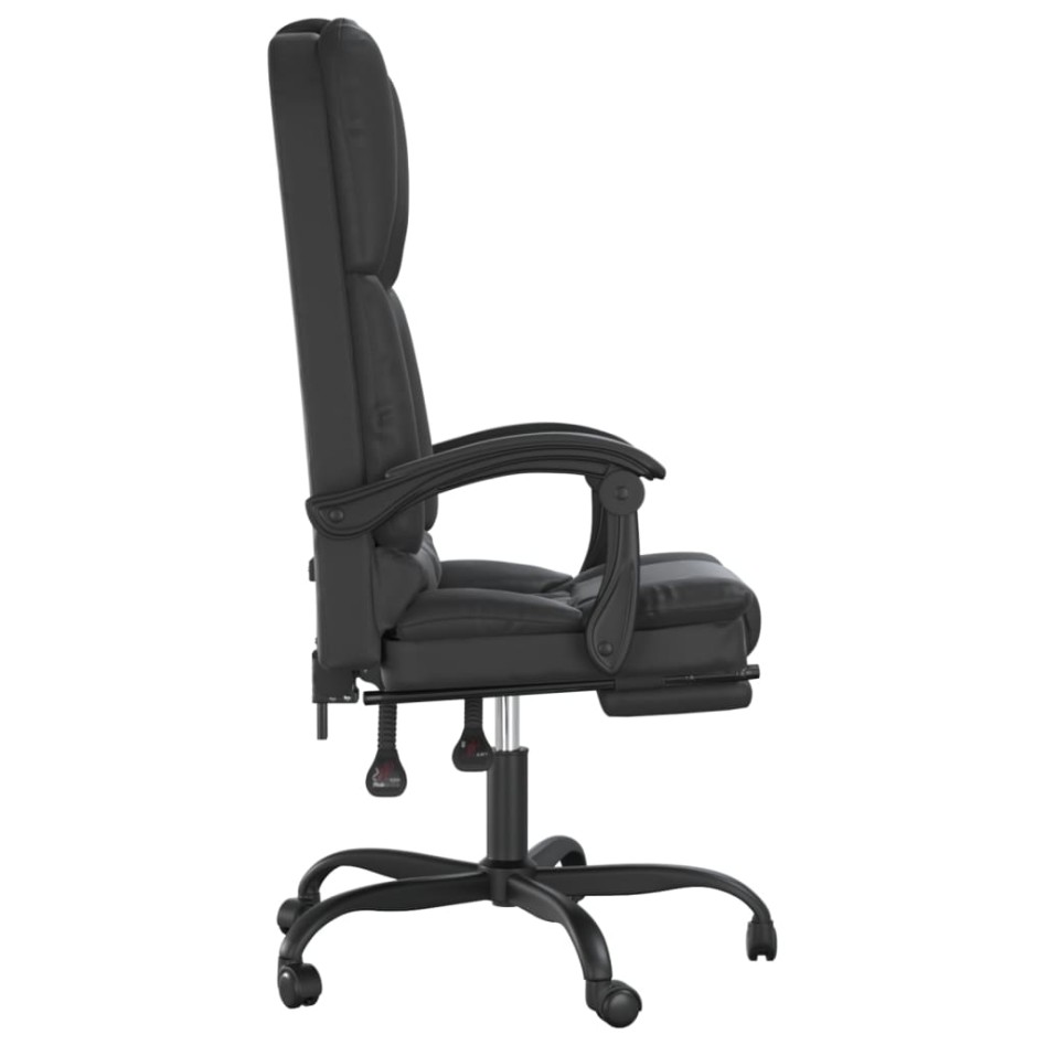 Silla de oficina reclinable masaje cuero sintético