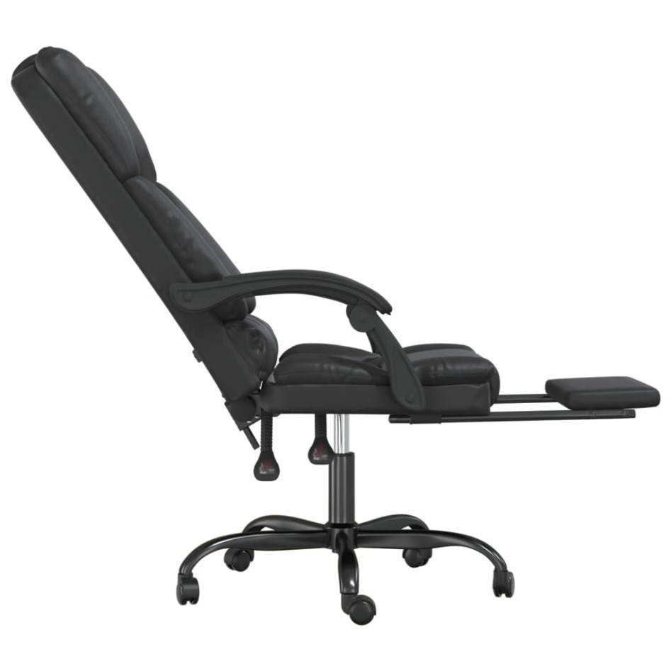 Silla de oficina reclinable masaje cuero sintético