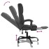 Silla de oficina reclinable masaje cuero sintético