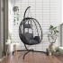 Silla colgante huevo con cojín acero ratán sintético