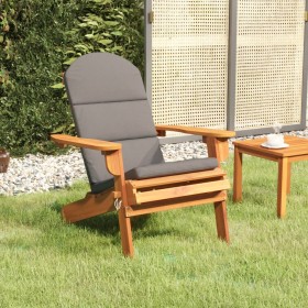 Silla de jardín Adirondack con cojines madera maciza