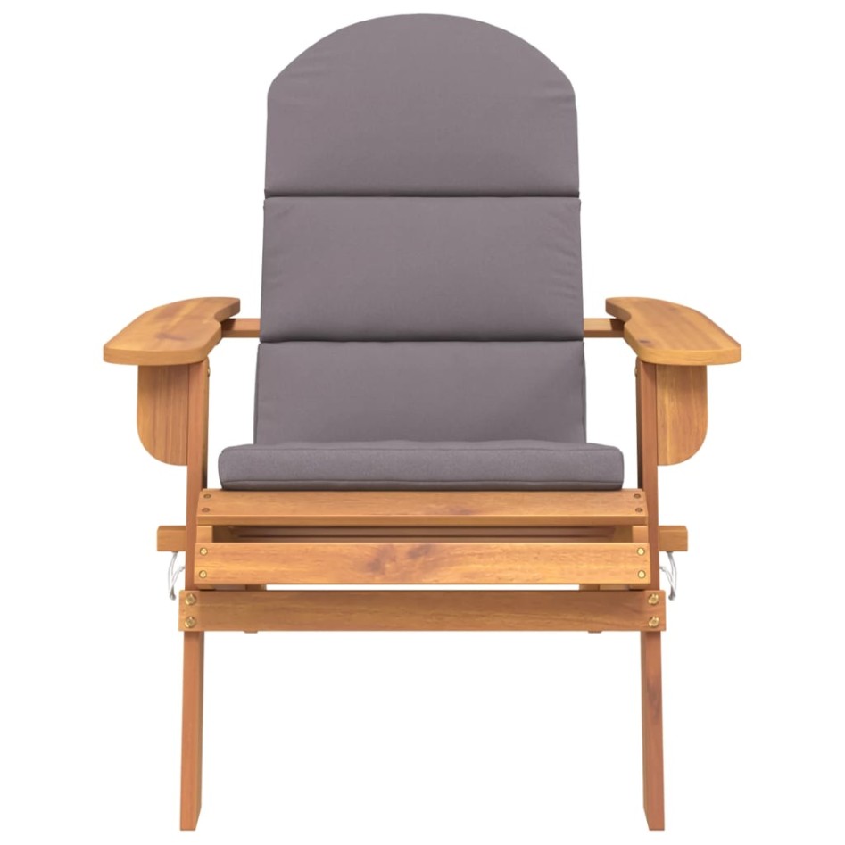 Silla de jardín Adirondack con cojines madera maciza