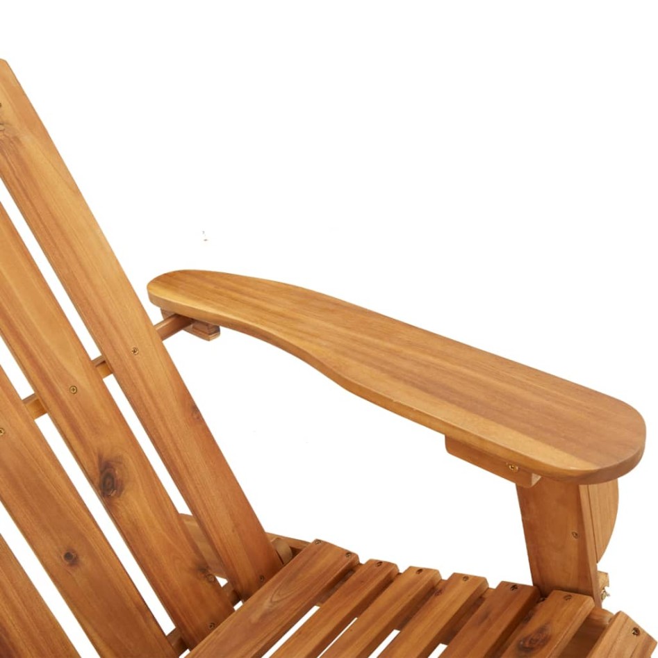Silla de jardín Adirondack con cojines madera maciza