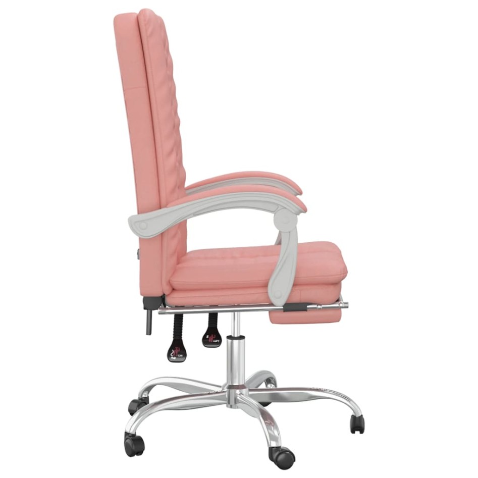 Silla de oficina reclinable cuero sintético
