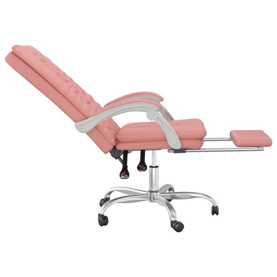 Silla de oficina reclinable cuero sintético