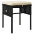 Set muebles de jardín 6 piezas y cojines ratán sintético