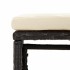 Set muebles de jardín 6 piezas y cojines ratán sintético