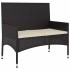 Set muebles de jardín 6 piezas y cojines ratán sintético