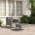Set de muebles de jardín 2 pzas cojines ratán sintético