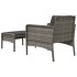Set de muebles de jardín 2 pzas cojines ratán sintético