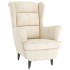 Sillón de terciopelo blanco