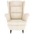 Sillón de terciopelo blanco