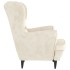 Sillón de terciopelo blanco