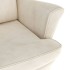 Sillón de terciopelo blanco