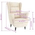 Sillón de terciopelo blanco