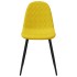Sillas de comedor 4 uds terciopelo amarillo