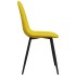 Sillas de comedor 4 uds terciopelo amarillo
