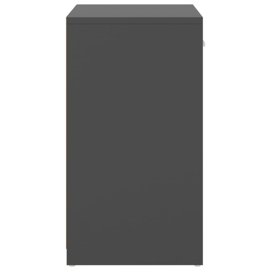 Banco zapatero de madera de ingeniería gris 94,5x31x57