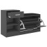 Banco zapatero de madera de ingeniería gris 94,5x31x57