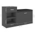 Banco zapatero de madera de ingeniería gris 94,5x31x57