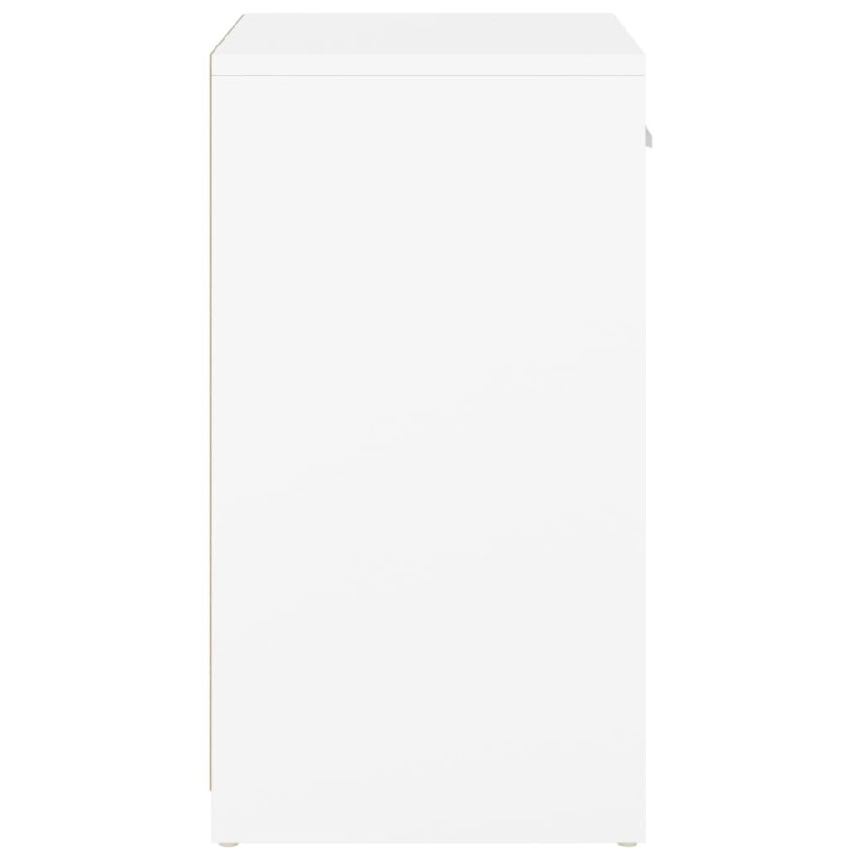 Banco zapatero de madera contrachapada blanco 94,5x31x57