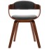 Silla de comedor madera curvada y tela gris