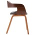 Silla de comedor madera curvada y tela gris