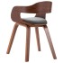 Silla de comedor madera curvada y tela gris