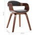 Silla de comedor madera curvada y tela gris