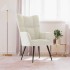Sillón de relax de terciopelo color blanco