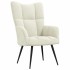 Sillón de relax de terciopelo color blanco