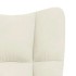 Sillón de relax de terciopelo color blanco