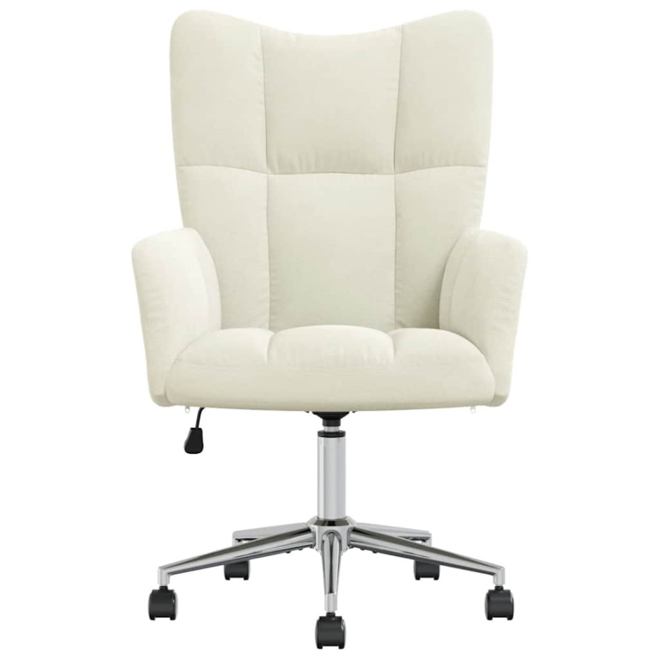 Sillón de relax de terciopelo color blanco