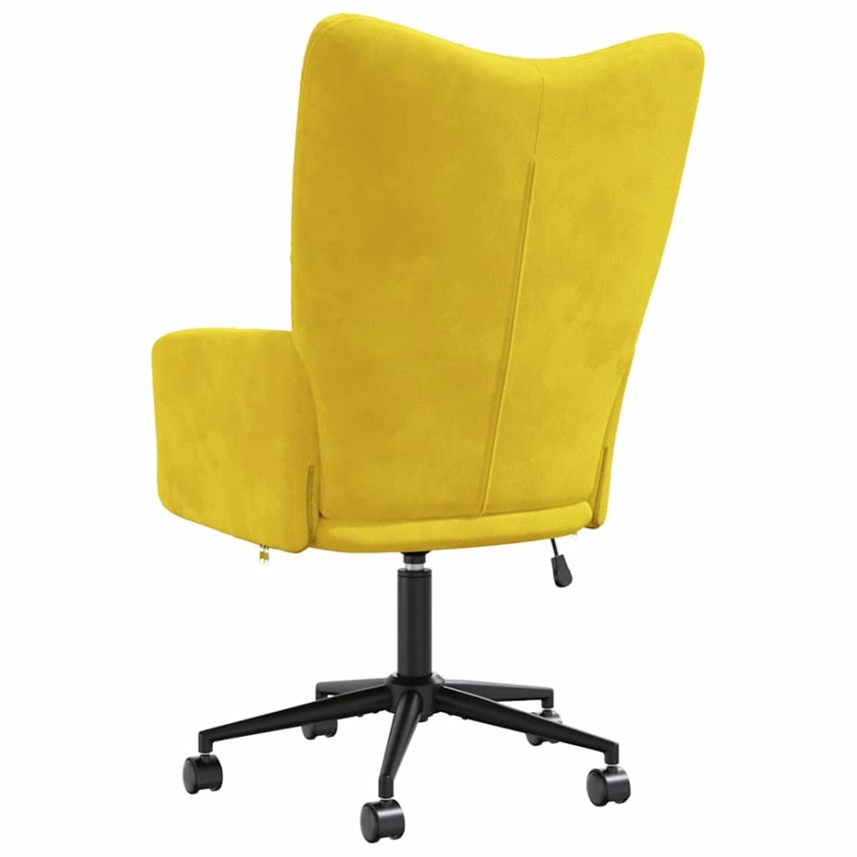Sillón de relax de terciopelo amarillo