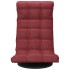 Silla de suelo giratoria de tela color vino